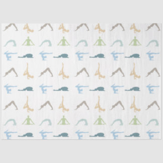 Yoga Posen Silhouette Achtsamkeit Medizin Seidenpapier