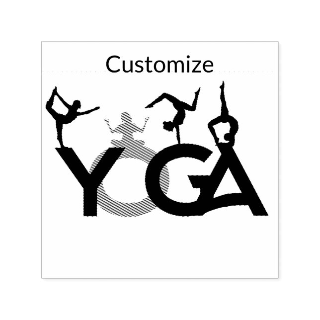 Yoga Posen Silhouetten Thunder_Cove Permastempel (Design)