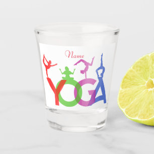 Yoga Posen Silhouetten Thunder_Cove Schnapsglas