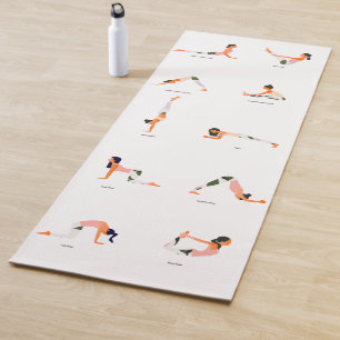 Yoga-Posen Themed Yoga Mat Yogamatte