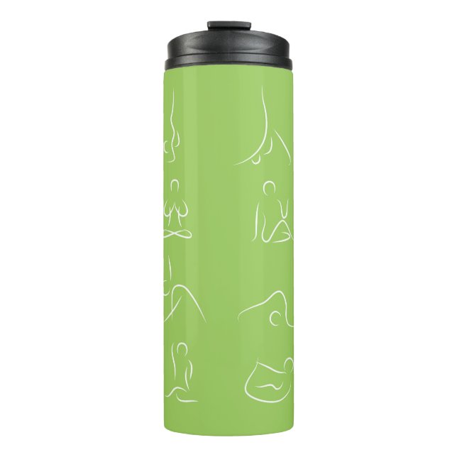 Yoga-Posen Thermosbecher (Vorderseite)