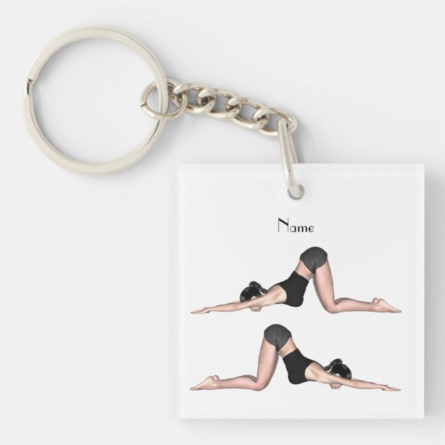 Yoga-Posen Thunder_Cove-Kaffee-Tasse Schlüsselanhänger (Vorderseite)