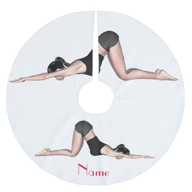 Yoga Posen Thunder_Cove Polyester Weihnachtsbaumdecke (Vorderseite)