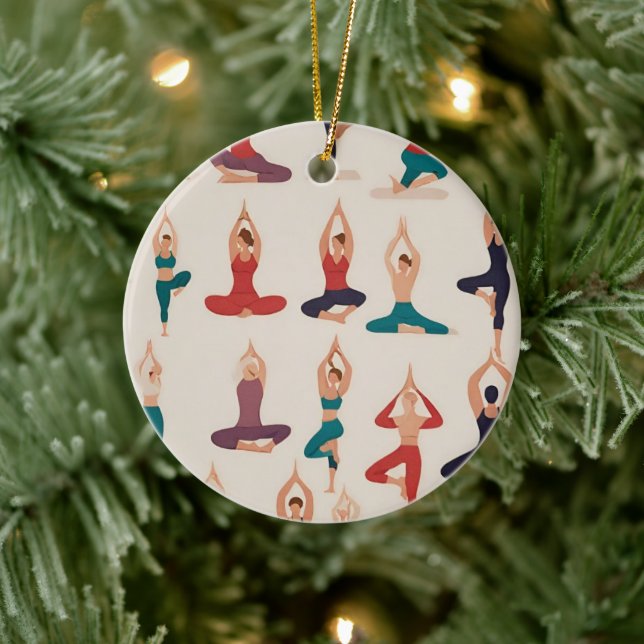 Yoga Poses Ornement de Noël (Arbre)
