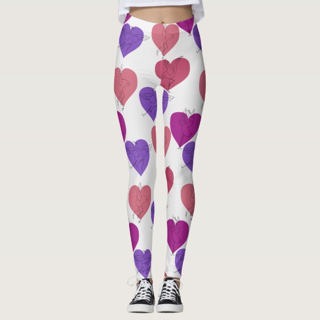 Yoga poses pattern | Yoga seamless pattern 1 Leggings (Vorderseite)