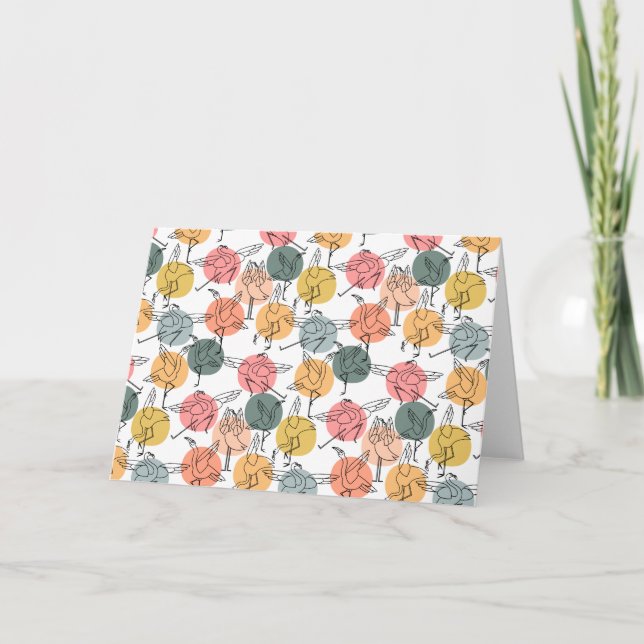 Yoga poses pattern | Yoga seamless pattern 37 Karte (Vorderseite)