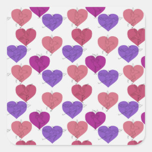 Yoga-Poses Yoga seamless pattern 1 Quadratischer Aufkleber