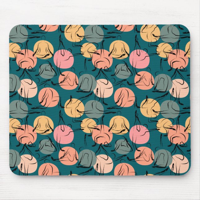 Yoga-Poses Yoga seamless pattern 23 Mousepad (Vorne)
