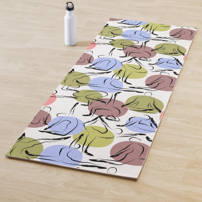 Yoga-Poses Yoga seamless pattern 25 Yogamatte (Beispiel)