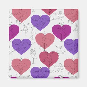 Yoga-Poses Yoga seamless pattern 2 Magnet