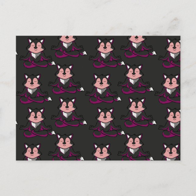Yoga-Poses Yoga seamless pattern 32 Postkarte (Vorderseite)