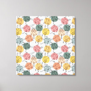 Yoga-Poses Yoga seamless pattern 37 Leinwanddruck
