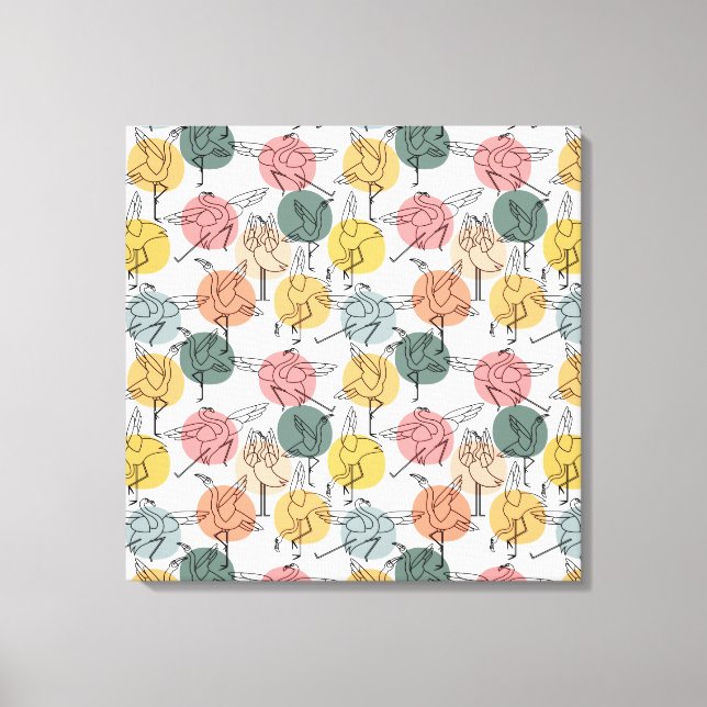 Yoga-Poses Yoga seamless pattern 37 Leinwanddruck (Vorderseite)