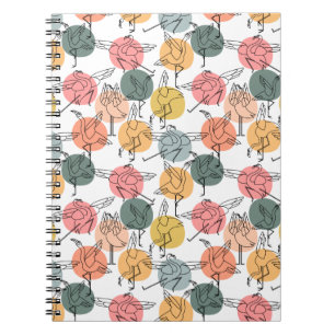 Yoga-Poses Yoga seamless pattern 37 Notizblock