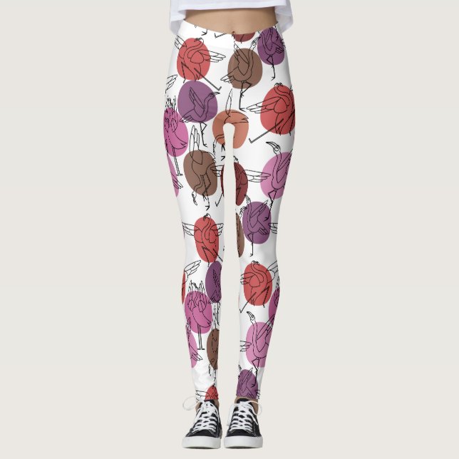 Yoga-Poses Yoga seamless pattern 40 Leggings (Vorderseite)