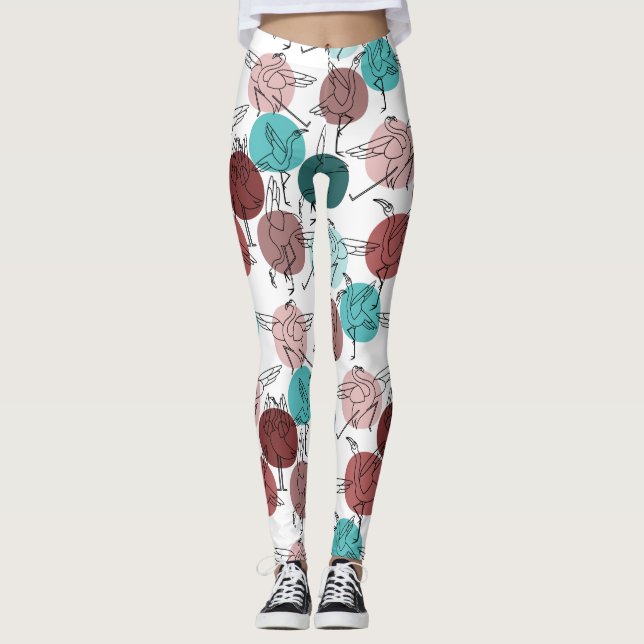 Yoga-Poses Yoga seamless pattern 41 Leggings (Vorderseite)