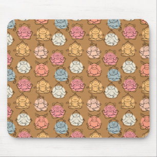Yoga-Poses Yoga seamless pattern 43 Mousepad