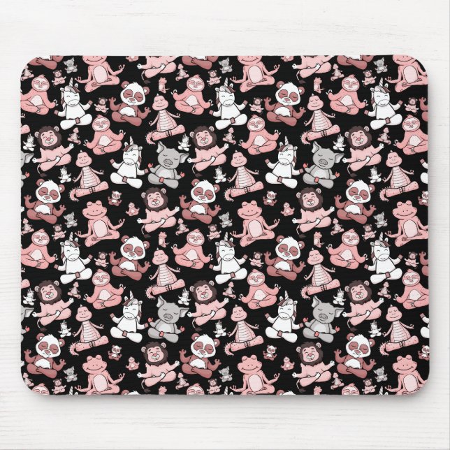 Yoga-Poses Yoga seamless pattern 55 Mousepad (Vorne)