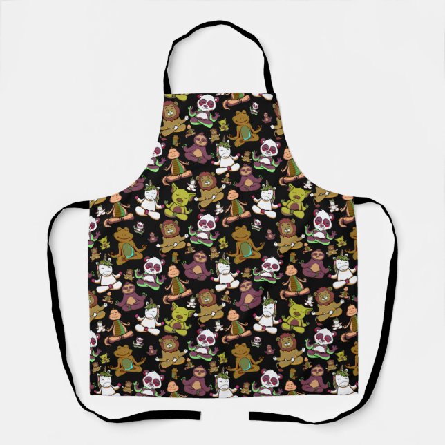 Yoga-Poses Yoga seamless pattern 57 Schürze (Vorderseite)