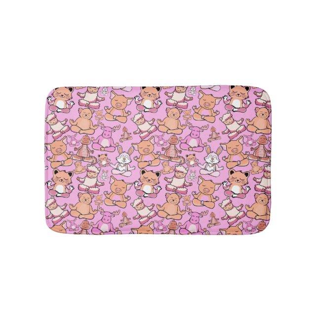 Yoga-Poses Yoga seamless pattern 59 Badematte (Vorderseite)