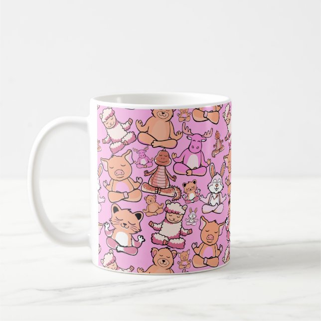 Yoga-Poses Yoga seamless pattern 59 Kaffeetasse (Links)
