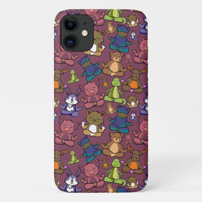 Yoga-Poses Yoga seamless pattern 64 Case-Mate iPhone Hülle (Rückseite)