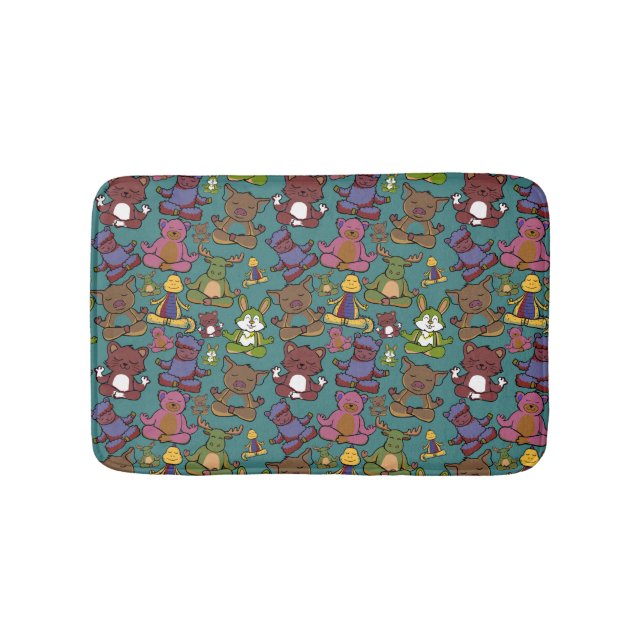 Yoga-Poses Yoga seamless pattern 65 Badematte (Vorderseite)