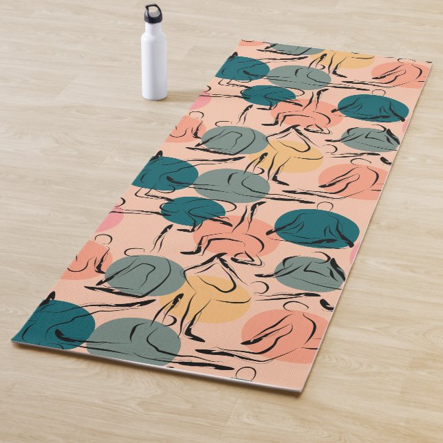 Yoga-Poses Yoga seamless pattern 6 Yogamatte (Beispiel)