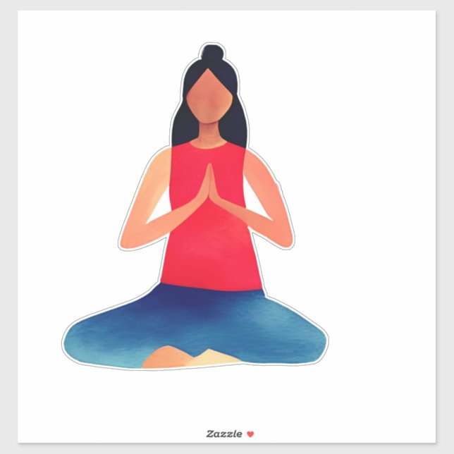 Yoga-Position  Aufkleber (Blatt)