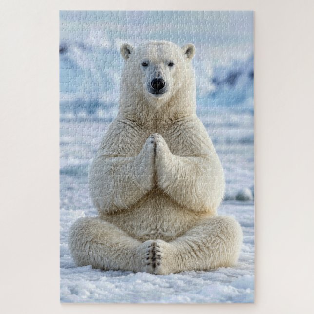 Yoga-Position des Eisbären (Vertikal)
