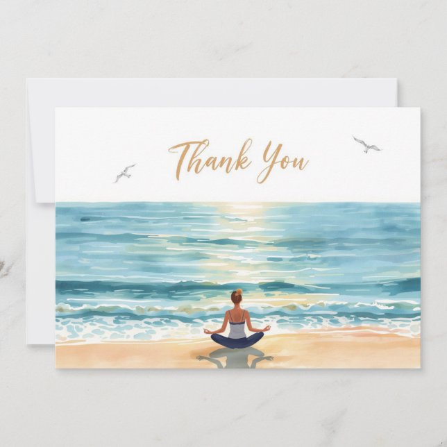 Yoga Position Thank You Card Dankeskarte (Vorderseite)