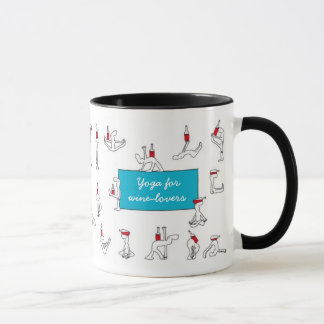 Yoga pour la tasse de blanc de Winelovers