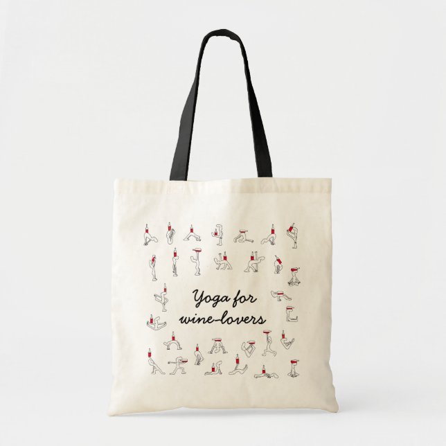 Yoga pour le sac fourre - tout à Winelovers (Devant)