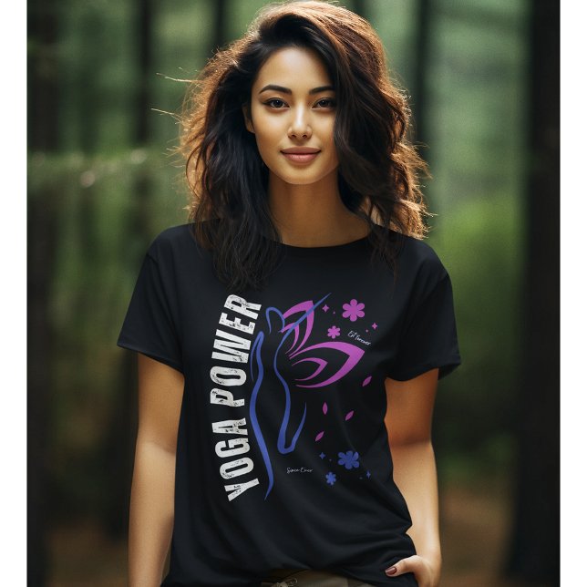 Yoga Power Inspirational Typografy Yoga Tshirt (Von Creator hochgeladen)