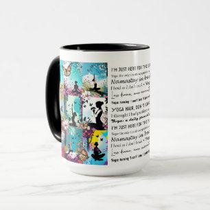 Yoga Puns und Posen mit Schmetterlingen Tasse