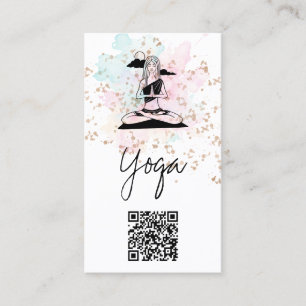 *~*Yoga QR AP33 Rainbow Spirituelle Cloud Visitenkarte