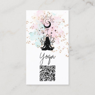 *~*Yoga QR AP33 Rainbow Spiritueller Lotus Visitenkarte