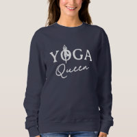 Yoga Queen Blue Sweatshirt mit Pose Silhouette