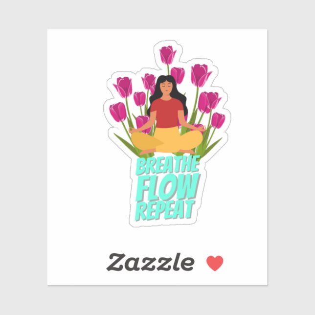 Yoga Quote Sticker (Blatt)