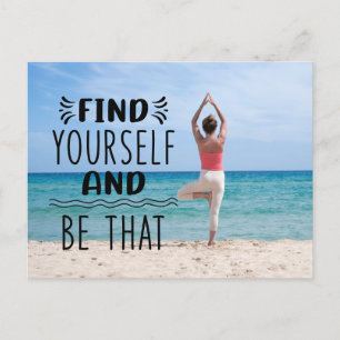 Yoga Quotes für Ihr eigenes Yoga-Foto Postkarte