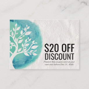 YOGA rabais Coupon Loyauté Aquarelle Turquoise Arb