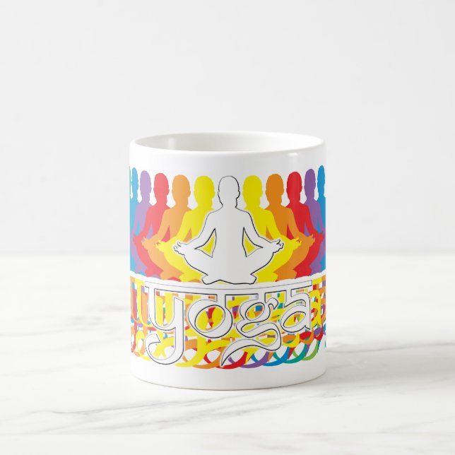 Yoga Rainbow Intentions café Mug (Centre)