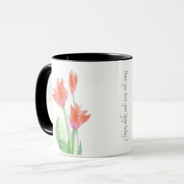 Yoga Red Tulips Tasse (Vorderseite Links)