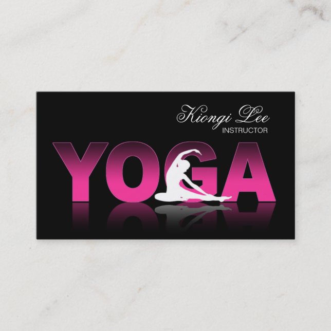 Yoga-Reflexionen, Yoga-Lehrer, Yoga-Klasse Visitenkarte (Vorderseite)