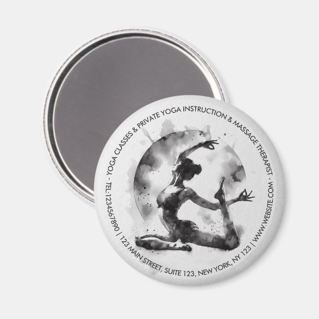 Yoga Reiki Einbeinige Königtaube-Pose Magnet (Vorderseite/Rückseite)