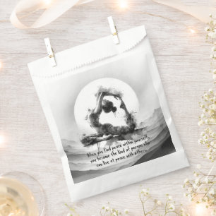 Yoga Reiki Einbeinige Königtaube Pose Wasserfarbe Geschenktütchen