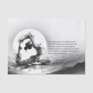 Yoga Reiki Einbeinige Königtaube Pose Wasserfarbe Seidenpapier