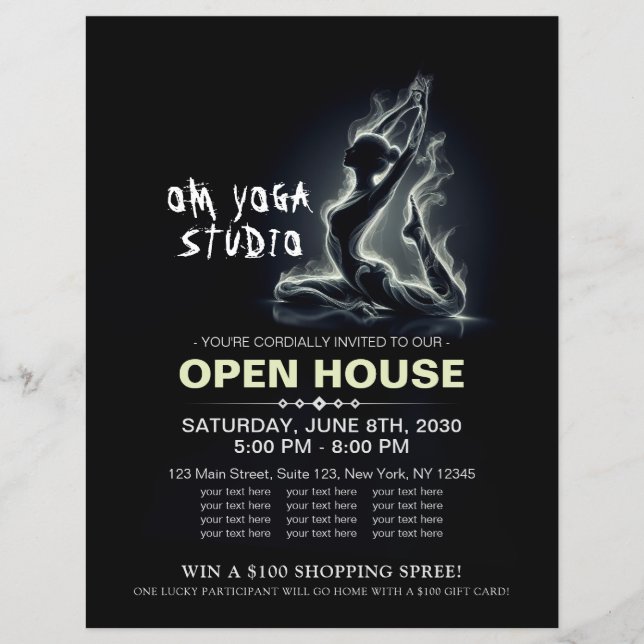 Yoga Reiki Instructor Pose Flyer (Vorne)