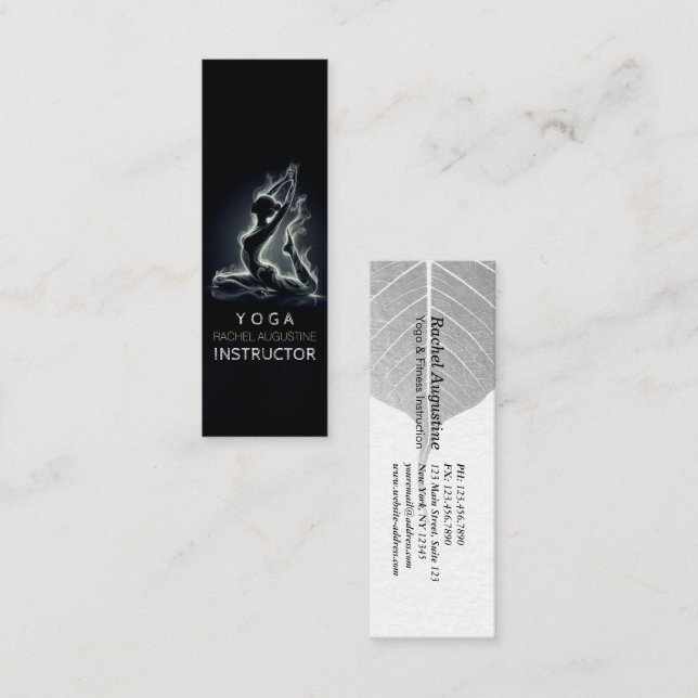 Yoga Reiki Instructor Pose Mini Visitenkarte (Vorne/Hinten)