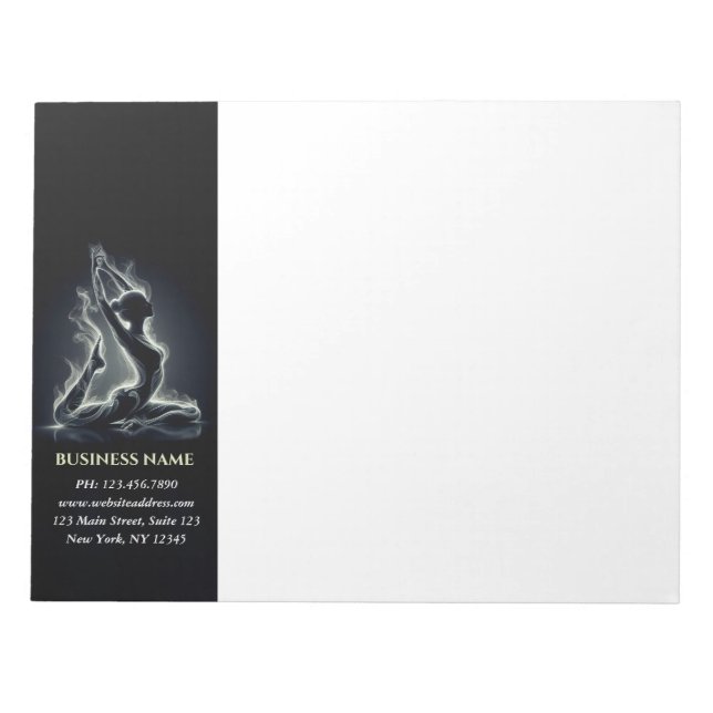 Yoga Reiki Instructor Pose Notizblock (Vorderseite)
